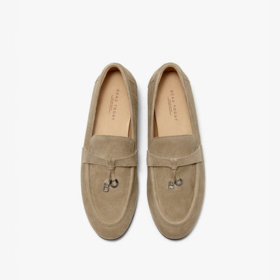 BeauToday Women's Suede Loafers Business Casual Shoes with Slip On