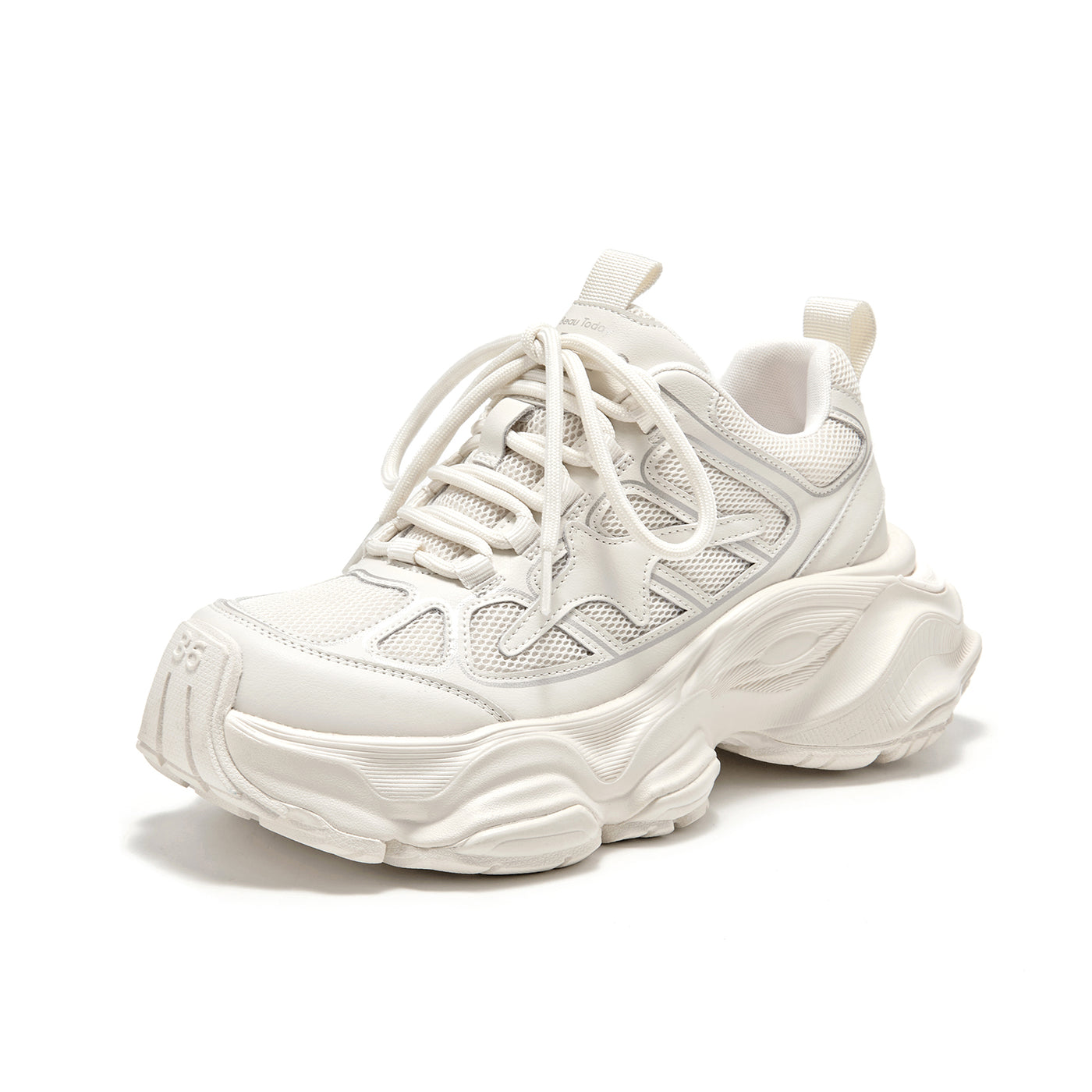 BeauToday Chunky Platform  Fashion Sneakers with Lace Up  for Women