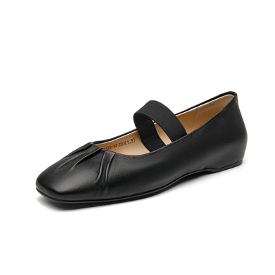 BeauToday Elegant Sheepskin Mary Jane Shoes for Women