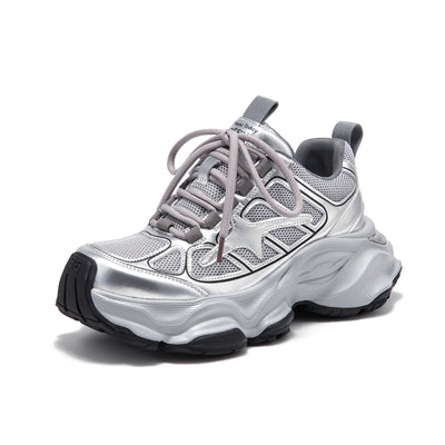 BeauToday Chunky Platform  Fashion Sneakers with Lace Up  for Women