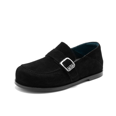 BeauToday Premium Cow Suede Flat Loafers for Women