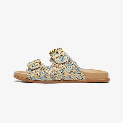 BeauToday Woven Buckle Slipper with Arch Support for Women