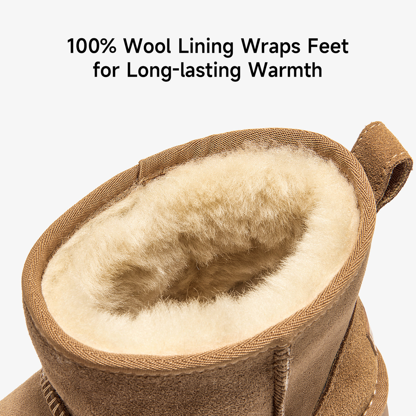 BeauToday Waterproof Platform Mini Boots with Premuim Wool Fur Lined for Women