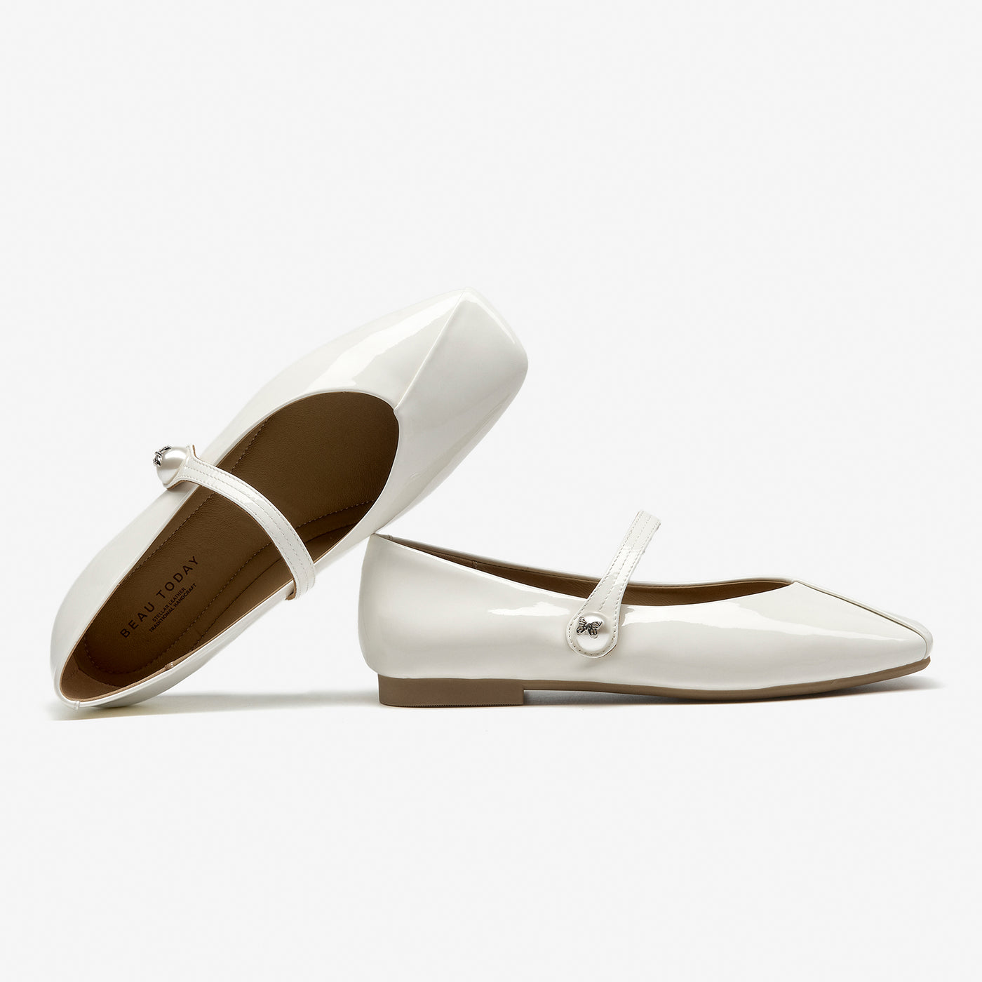 BeauToday Leather Mary Jane Shoes Dressy for Women