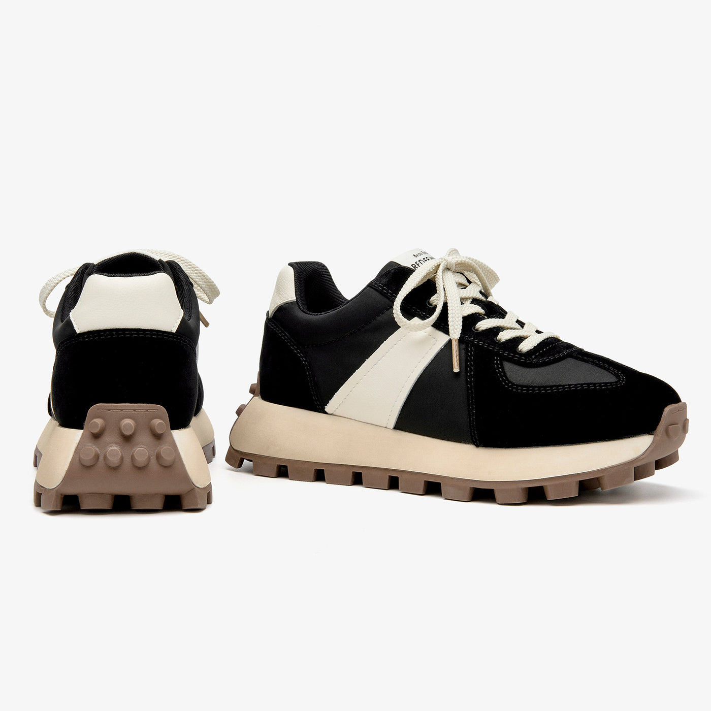 BeauToday Retro Tennis Trainers with Breathable Mesh for Women
