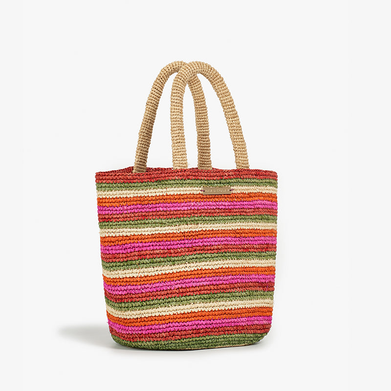BeauToday Chic Woven Raffia Tote Bag with Large Capacity for Women