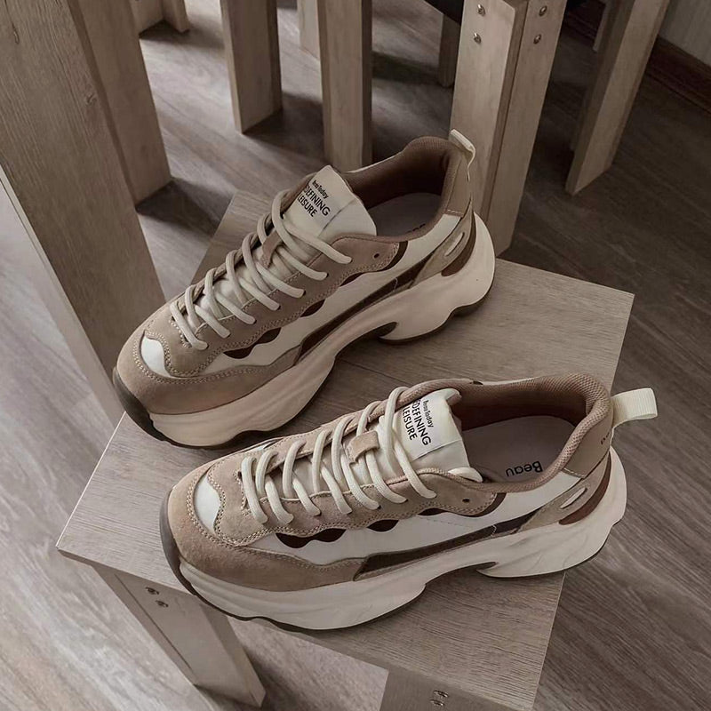 BeauToday Chunky Mixed Colors Sneakers for Women BEAU TODAY