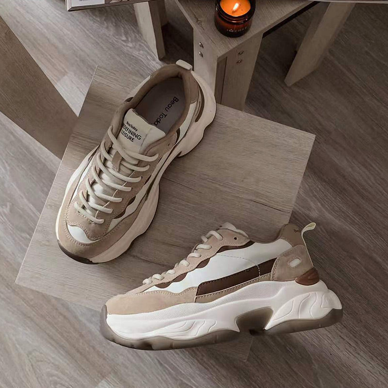 BeauToday Chunky Mixed Colors Sneakers for Women BEAU TODAY