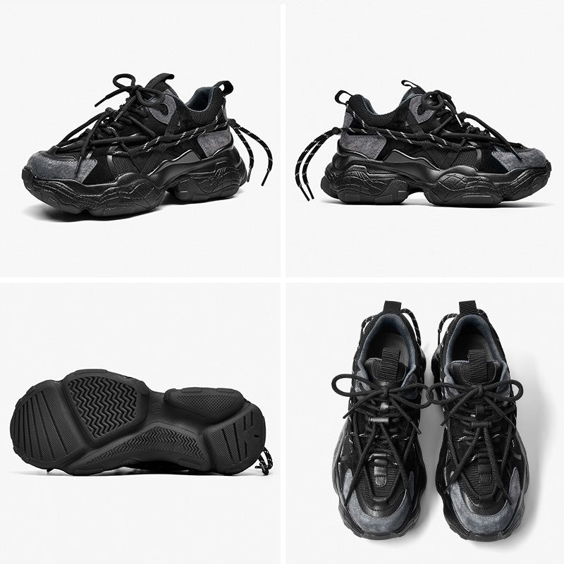 BeauToday Chunky Sneakers for Women with Side Lace Decor BEAU TODAY