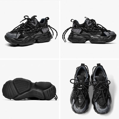 BeauToday Chunky Sneakers for Women with Side Lace Decor BEAU TODAY