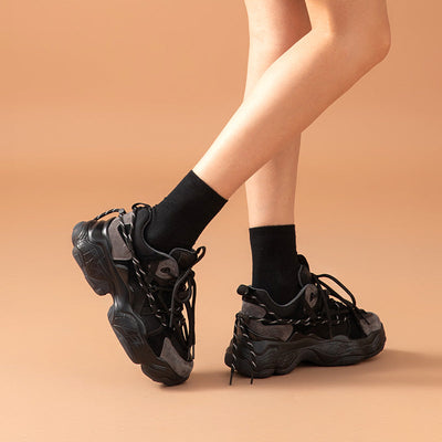 BeauToday Chunky Sneakers for Women with Side Lace Decor BEAU TODAY