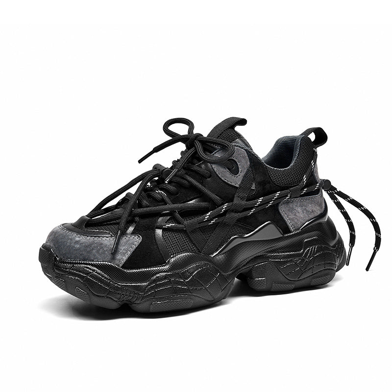 BeauToday Chunky Sneakers for Women with Side Lace Decor BEAU TODAY