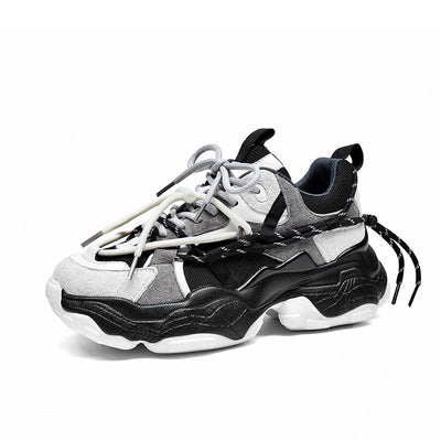 BeauToday Chunky Sneakers for Women with Side Lace Decor BEAU TODAY