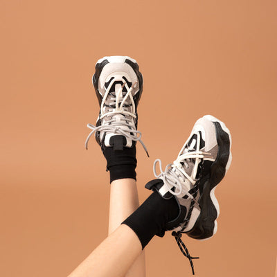BeauToday Chunky Sneakers for Women with Side Lace Decor BEAU TODAY