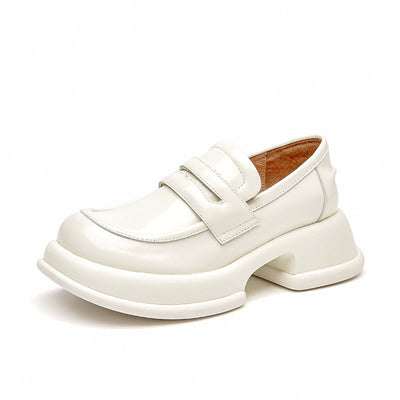 BeauToday Chunky Sole Solid Color Penny Loafers for Women BEAU TODAY