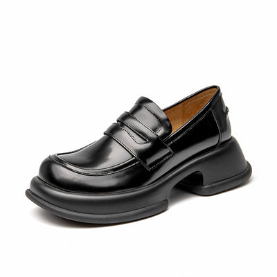 BeauToday Chunky Sole Solid Color Penny Loafers for Women BEAU TODAY