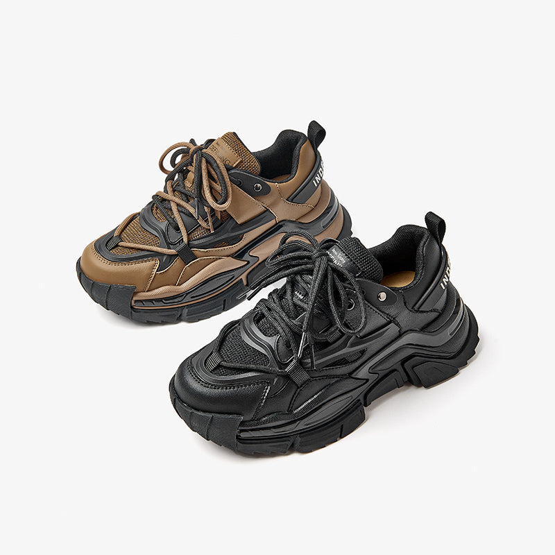 BeauToday Chunky Sole Solid Color Sneakers for Women BEAU TODAY