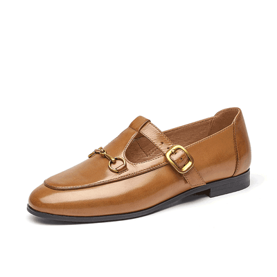 BeauToday Metal Decoration T-strap Mary Janes for Women BEAU TODAY