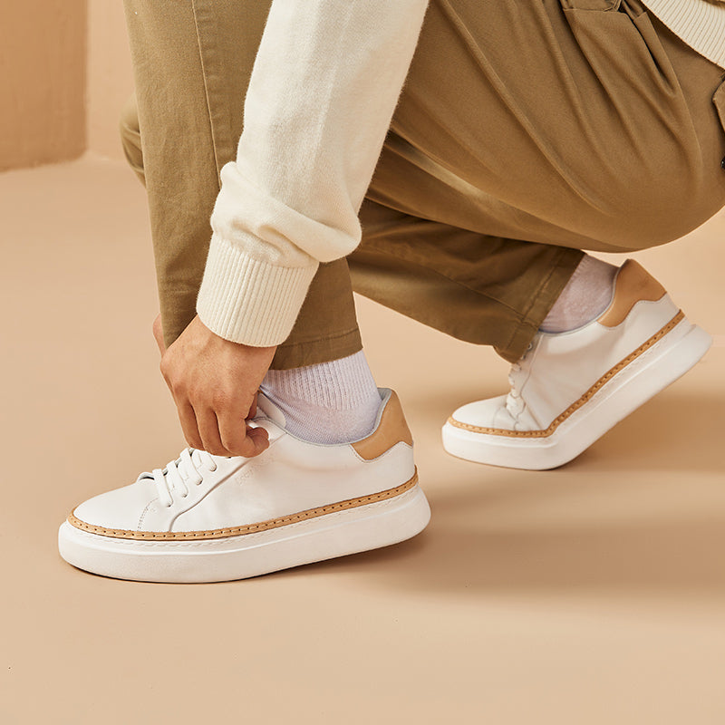 BeauToday Mixed Color Flat Sneakers for Men BEAU TODAY