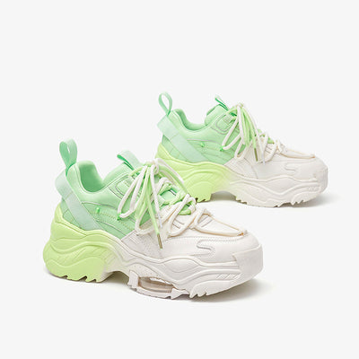 BeauToday Mixed Color Mesh Casual Chunky Sneakers for Women BEAU TODAY