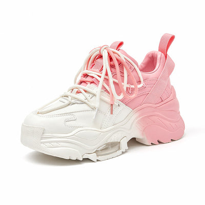 BeauToday Mixed Color Mesh Casual Chunky Sneakers for Women BEAU TODAY