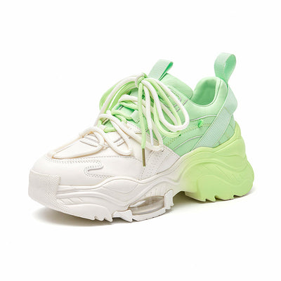 BeauToday Mixed Color Mesh Casual Chunky Sneakers for Women BEAU TODAY