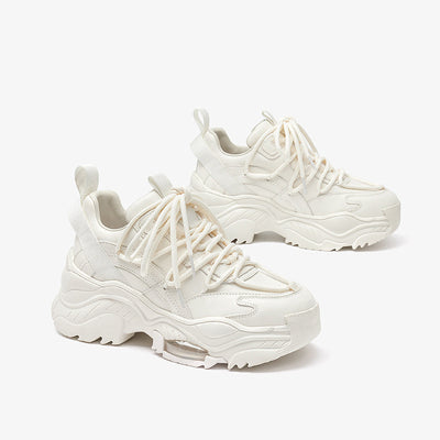 BeauToday Mixed Color Mesh Casual Chunky Sneakers for Women BEAU TODAY