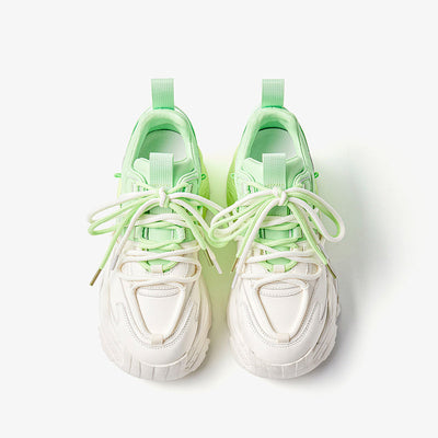 BeauToday Mixed Color Mesh Casual Chunky Sneakers for Women BEAU TODAY