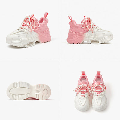 BeauToday Mixed Color Mesh Casual Chunky Sneakers for Women BEAU TODAY