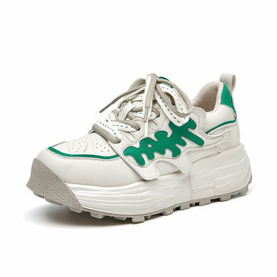 BeauToday Mixed Colors Platform Heel Sneakers for Women BEAU TODAY