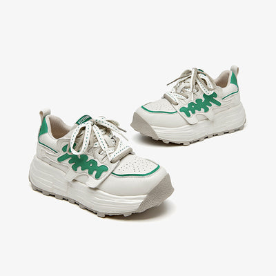 BeauToday Mixed Colors Platform Heel Sneakers for Women BEAU TODAY