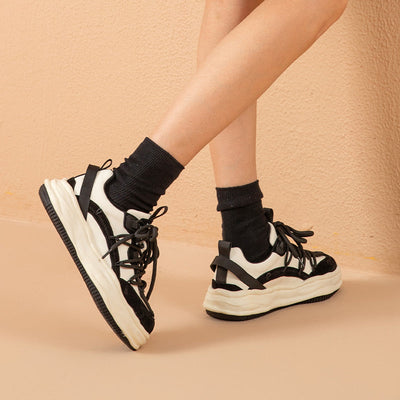 BeauToday Mixed Colors Platform Sneakers for Women BEAU TODAY