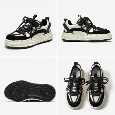 BeauToday Mixed Colors Platform Sneakers for Women BEAU TODAY