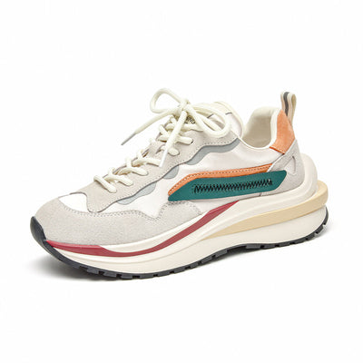 BeauToday Mixed Colors Waffle Chunky Sneakers for Women BEAU TODAY