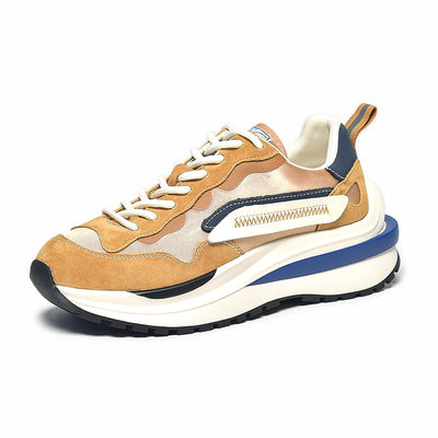 BeauToday Mixed Colors Waffle Chunky Sneakers for Women BEAU TODAY