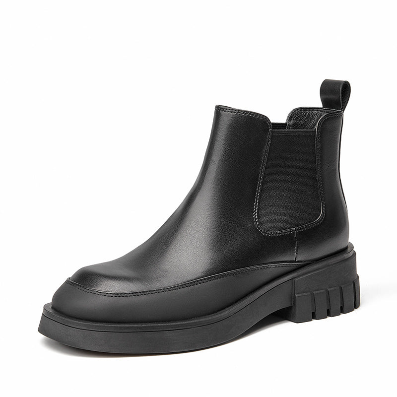 BeauToday Platform Mixed Color Ankle Boots for Women BEAU TODAY