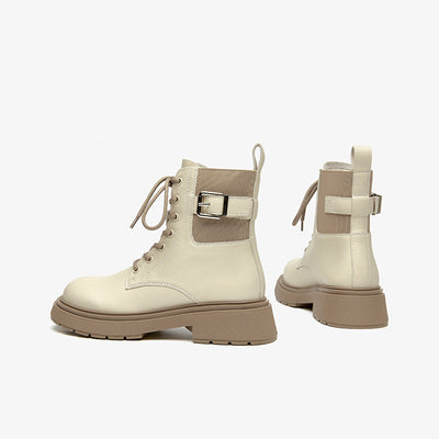 BeauToday Round Toe Mixed Color Boots for Women BEAU TODAY