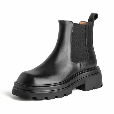 BeauToday Solid Color Chunky Chelsea Boots for Women BEAU TODAY
