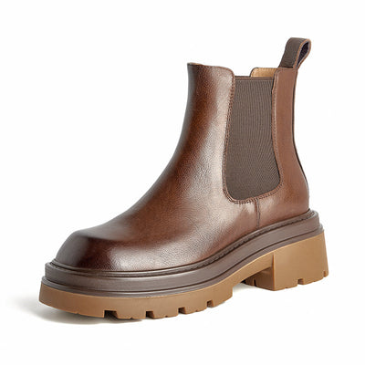 BeauToday Solid Color Chunky Chelsea Boots for Women BEAU TODAY
