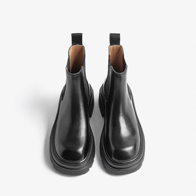 BeauToday Solid Color Chunky Chelsea Boots for Women BEAU TODAY