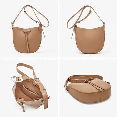 BeauToday Solid Color Messenger Bag for Women BEAU TODAY