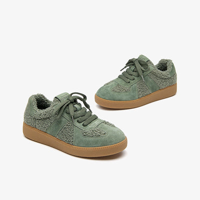 BeauToday Vintage Genuine Leather Lace Up Sneaker for Women BEAU TODAY