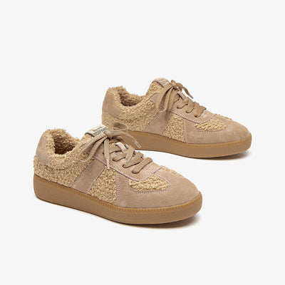 BeauToday Vintage Genuine Leather Lace Up Sneaker for Women BEAU TODAY
