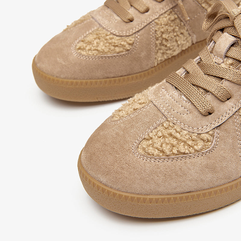BeauToday Vintage Genuine Leather Lace Up Sneaker for Women BEAU TODAY