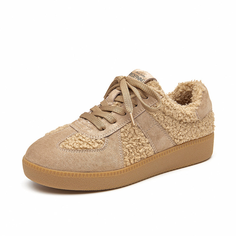 BeauToday Vintage Genuine Leather Lace Up Sneaker for Women BEAU TODAY