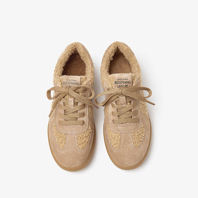 BeauToday Vintage Genuine Leather Lace Up Sneaker for Women BEAU TODAY