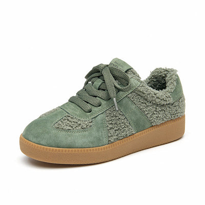 BeauToday Vintage Genuine Leather Lace Up Sneaker for Women BEAU TODAY