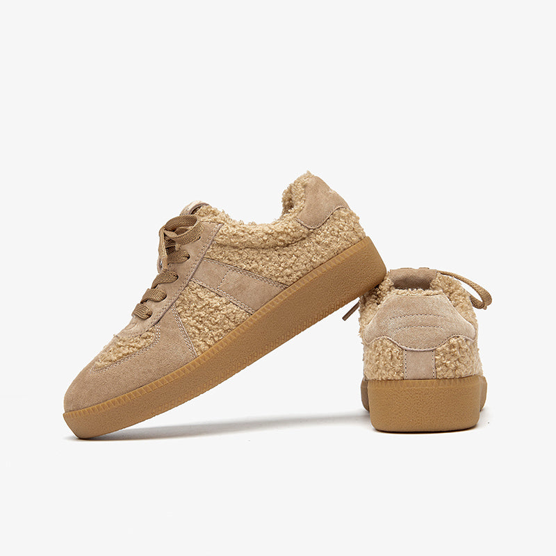 BeauToday Vintage Genuine Leather Lace Up Sneaker for Women BEAU TODAY