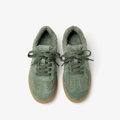 BeauToday Vintage Genuine Leather Lace Up Sneaker for Women BEAU TODAY