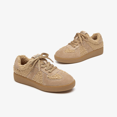 BeauToday Vintage Genuine Leather Lace Up Sneaker for Women BEAU TODAY